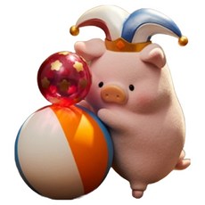 TOYZEROPLUS Play in the Box 露露豬慶典系列盲盒公仔 隨機出貨, 1個