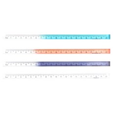 TODAY LIVING 方形壓克力棒尺 20cm 4件組 CD_OST_AL102Q, 混合顏色, 1套