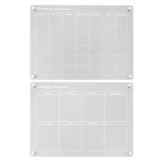 Modernat 透明冰箱A4備忘板 月計畫 + 週計畫組合, 壓克力