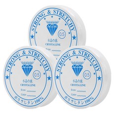 투데이리빙 비즈 팔찌 우레탄 줄 0.5mm CD_OAT_AL046B, 투명, 3개