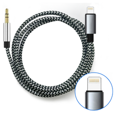 maono 閃克 Lightning 8-pin 轉 3.5mm AUX 音訊轉換線, 1個, 黑色, 1m