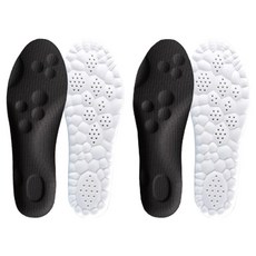 위더스욕실용품 클라우드 에어셀 푹신한 신발 깔창 양발착용 세트 블랙, 2세트
