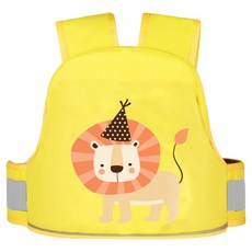 理享家 機車兒童座椅/自行車騎行保護防摔安全帶, 黃獅子