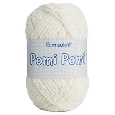 미소털실 포미포미 슬림 극세사 뜨개실 2.5mm 45g, 02 크림 아이보리, 1개