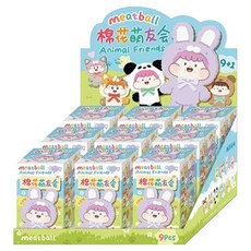 Play in the Box 肉丸可愛動物朋友系列 絨毛吊飾娃娃鑰匙圈, 1個