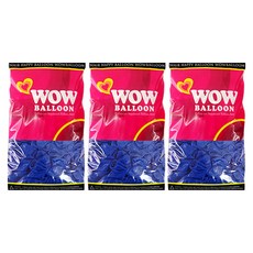 WOW PARTY KOREA WOW氣球 13cm 50入, 寶藍色, 3個