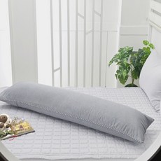 BED&DECO 麻花布藝長抱枕套, 灰色