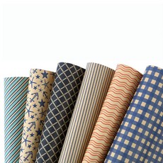 아이엔피 앤티크마린 기프트 포장지 70 x 50 cm 6종 세트, 혼합색상, 1세트