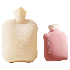 TLYS-J 注水式熱水袋/熱敷袋 1L 附粉色搖粒絨布套, 1個