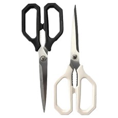 Chase My Home 鋒利的雙手剪刀2件組, 黑色, 白色, 1套