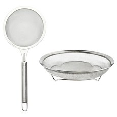 Kitchen Blooming 無研磨劑 304不鏽鋼嬰兒副食品烹飪工具組, 單一顏色, 1套, 過濾網 + 迷你蒸籠