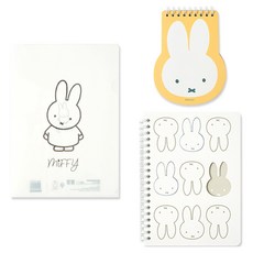 스튜디오에잇 미피 스탠다드 문구세트, 화이트, 1세트