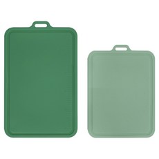 실리콘스토리 항균 실리콘 플래티넘 양면 도마 중 + 소 세트, 1세트, 파스텔그린 + 민트