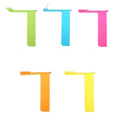 솔레르 보기가 편한 지퍼 북마크 책갈피 5종 세트, 1세트, 혼합색상