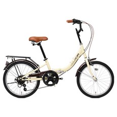 벨로시아 2025 노먼 20인치 7단 미니벨로 접이식 자전거 50.8cm 방문설치, 베이지, 1개, 148cm