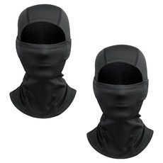 MPINI 刷毛防寒巴拉克拉瓦連帽頸圍, 黑色, 2個