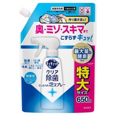 Kao 花王 Cucute 珂珂透 Clear 殺菌泡沫洗碗精補充包 微香型, 650ml, 1包