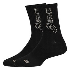 ASICS 亞瑟士 中筒襪 3033C036-001, 黑色, 1套
