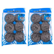 Living Philo 鐵製不鏽鋼鍋強力清潔球, 2個, 6入