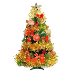 摩達客 精緻裝飾綠色聖誕樹 + 飾品組 台灣製, 豐盛木質彩繪紅球金彩系