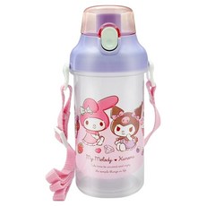 KUROMI 酷洛米 baby city 彈跳直飲水壺, 紫色, 1個, 500ml