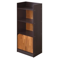 HOPMA 合馬家具 法爾三格一門收納櫃 G-1D408BKPTK, 黑胡桃配拼版柚木