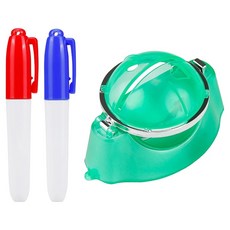 PGM Golf 高爾夫球劃線器 畫球器 + 紅色 + 藍色筆線筆 PG165, 綠色, 1套