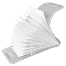 쿠말 손잡이 인덱스 아코디언 파일 폴더, 화이트, 1개