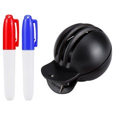 PGM Golf 高爾夫球雙面畫線器 畫球器 + 紅色 + 藍色筆線筆 PG166, 黑色, 1套