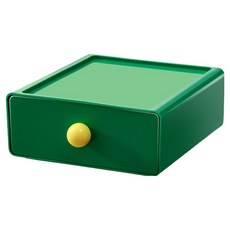 맙소샵 알록달록 포인트 데스크탑 화장대 다용도 보관 서랍 19 x 20 x 8 cm BRP2182, 그린, 1단