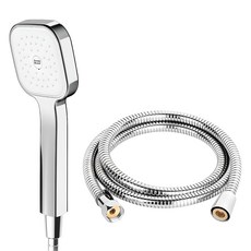 American Standard Revere 蓮蓬頭 + 黃銅不鏽鋼淋浴軟管 1.8m 套組, 鉻, 1套