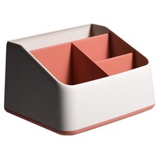 Mabso Shop 簡約桌面迷你收納整理架 17.2 x 15 x 10.5 cm BRP2180, 紅色, 1個