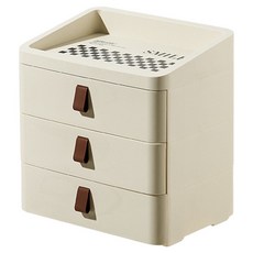 맙소샵 깔끔 심플 문구류 소품 정리 수납서랍 BRP2183, 혼합색상, 3단