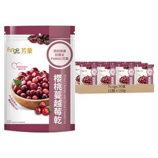 Fungo 芳菓 櫻桃蔓越莓乾, 12個, 150g