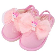 Coco Brain Shasha粉紅蝴蝶結船型襪