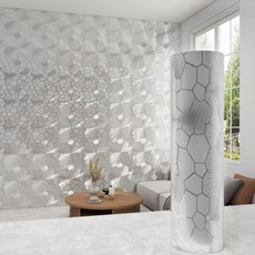 은희마법 럭셔리 인테리어 셀프 자체접착 메탈릭 벽지, 스케일 실버