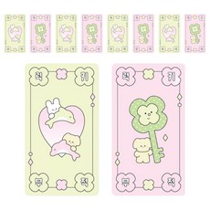 DONNAANDFRIENDS 全息圖幸運海豚護身符 5入 + 幸運鑰匙小卡 5入 套組, 混合顏色, 1套