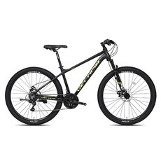 벨로시아 2025 트렌타2.1D 27.5인치 시마노21단 디스크 MTB 자전거 69.9cm 17 방문설치, 매트 블랙 + 라임, 1개, 178cm
