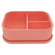 Mindea 方形三格便當盒, 粉色, 1個