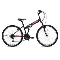 벨로시아 라비스FGS MTB 스틸 림 브레이크 16.9kg 방문설치, 매트 블랙 + 레드, 1개, 158cm