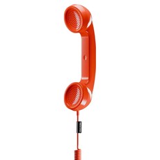 NATIVE UNION Pop Phone 復古電話聽筒, 1個, 鬧鐘紅