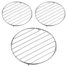 Lucky For You 多用途廚房不鏽鋼圓形鍋墊, 銀色, 3個