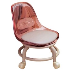 Essential Plus 塑膠透明靠背和室椅, 紅色, 1個