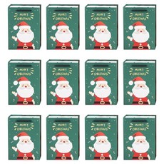 아이엔피 크리스마스 끈쇼핑백 그린산타 LK-02 중19.5 x 9.5 x 24.5 cm, 12개, 1개입