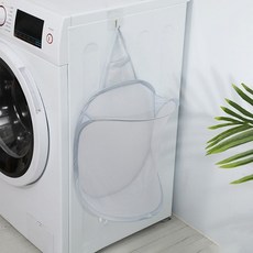 모먼트홈 다용도 수납 걸이형 빨래바구니, 그레이