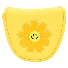 세븐힐스 플라워 시리즈 말렛 퍼터 커버 반달형, 반달형 옐로우, 옐로우, 1개