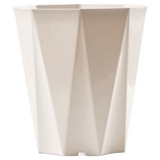 morningscent 室內裝飾 換盆 植栽 配件 塑膠 樹脂 鑽石盆 大型花盆, 白色, 1個