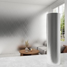 은희마법 럭셔리 인테리어 셀프 자체접착 메탈릭 벽지, 실버 퀼팅