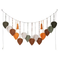 Morningscent 壁掛式牆面裝飾掛毯 牆壁裝飾 波西米亞風葉子掛飾, 混合色