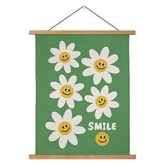 더플로우커머스 북유럽 코지 캔버스 프레임 벽걸이 포스터 데이지, 우드